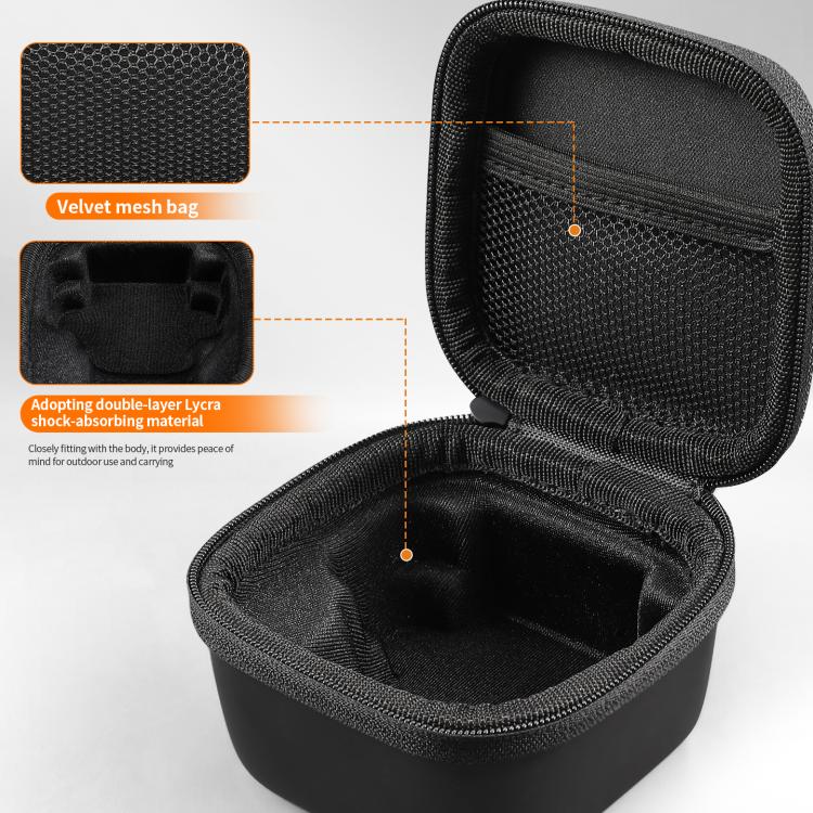 For Insta360 Link 2 / 2C / 2 Pro STARTRC Mini Portable Body Diamond Texture PU Storage Bag  - Black