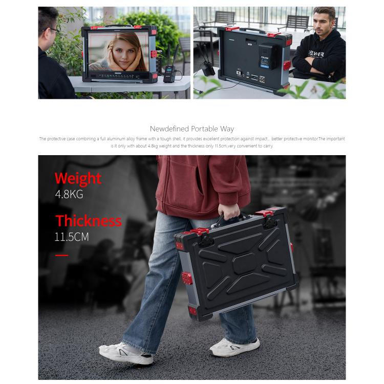 SEETEC P215 PRO-CO 21.5 inch 1000nit High Bright Portable Protective Broadcast Monitor Full HD 1920x1080 Monitor