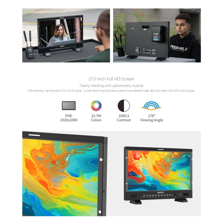 SEETEC P215 PRO 21.5 inch 1000nit High Bright Broadcast Monitor Full HD 1920x1080 Monitor