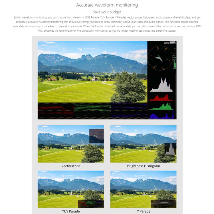 SEETEC P133 PRO 13.3 inch 1000nit High Bright Broadcast Monitor Full HD 1920x1080 Monitor