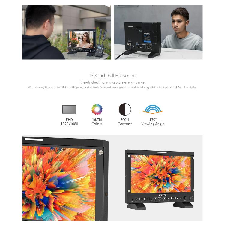 SEETEC P133 PRO 13.3 inch 1000nit High Bright Broadcast Monitor Full HD 1920x1080 Monitor