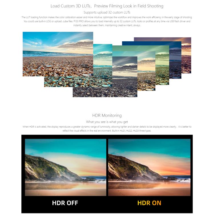 SEETEC P133 PRO 13.3 inch 1000nit High Bright Broadcast Monitor Full HD 1920x1080 Monitor