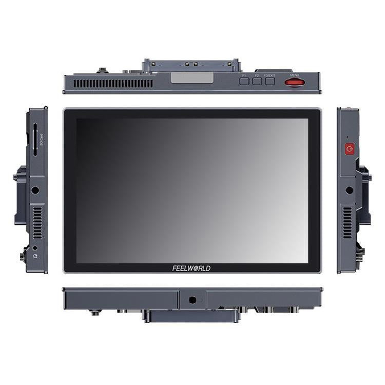 FEELWORLD S10 10.1 inch 12G SDI HDMI2.0 Camera Field Monitor High Brightness 1200nit Touchscreen Monitor  - Black