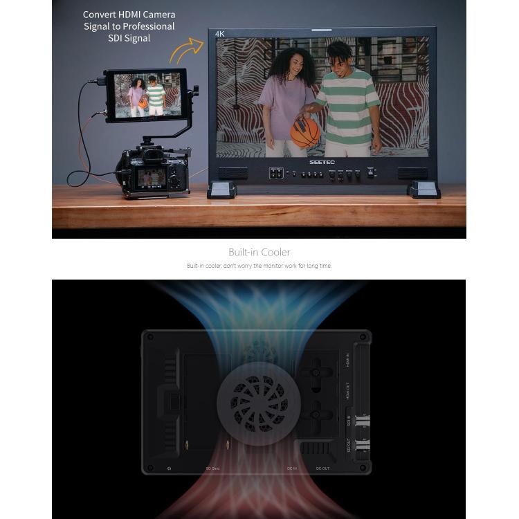 FEELWORLD SH7 7 inch Ultra Bright 2200nit On-camera Monitor SDI HDMI Cross Conversion Monitor  - Black