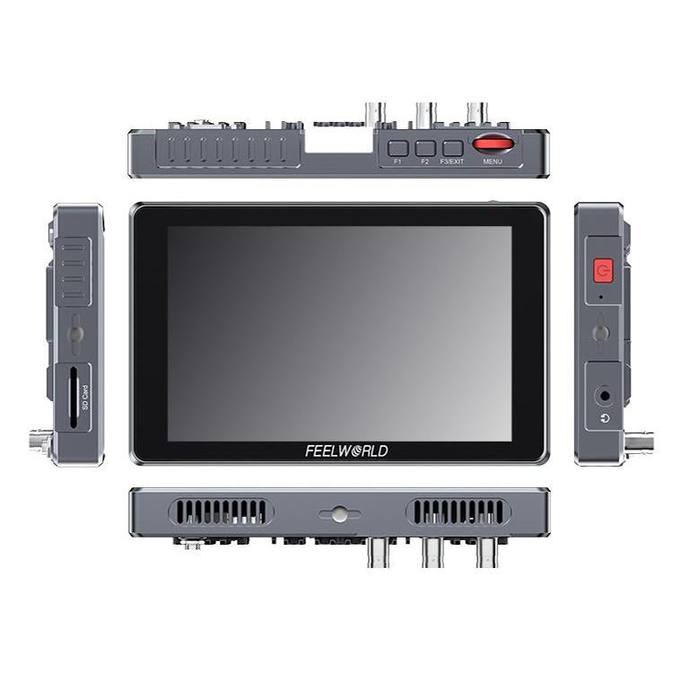FEELWORLD S7 7 inch 12G SDI HDMI2.0 Camera Field Monitor High Brightness1600nit Touchscreen Monitor  - Black