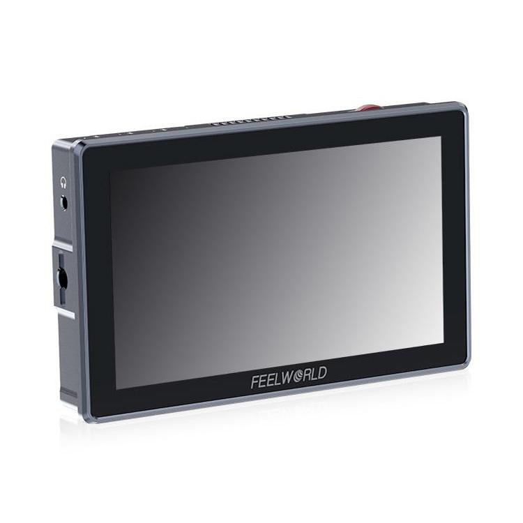 FEELWORLD H5 5.5 inch 12G SDI HDMI 2.0 Camera Field Monitor High Brightness 1200nit Touchscreen Monitor  - Black