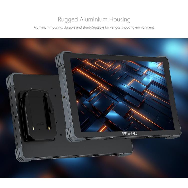 FEELWORLD T10 10.1 inch Aluminium DSLR Camera Field Monitor Touch Screen 4K HDMI Monitor  - Black