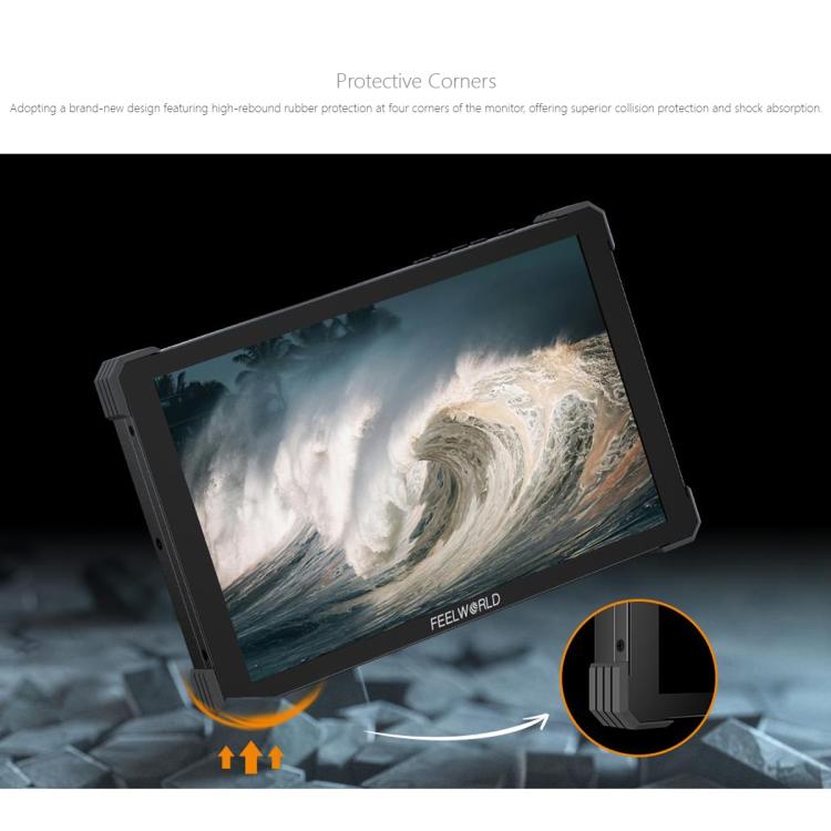 FEELWORLD T10 10.1 inch Aluminium DSLR Camera Field Monitor Touch Screen 4K HDMI Monitor  - Black
