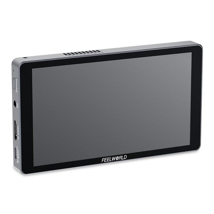 FEELWORLD P6XL 6.0 inch Aluminium Built-in Battery DSLR Camera Field Monitor Touch Screen 4K HDMI High Brightness 1200nit Monitor  - Black