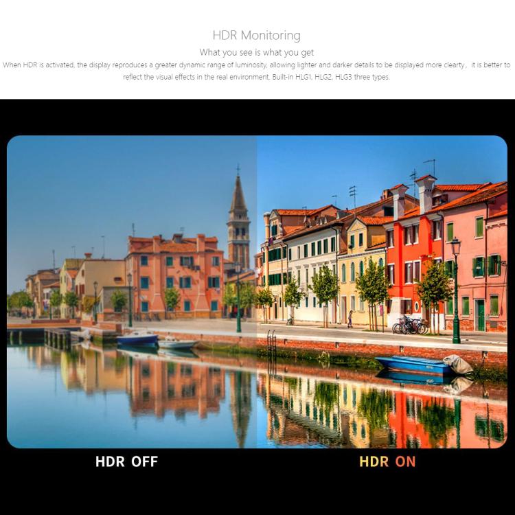 FEELWORLD P6XL 6.0 inch Aluminium Built-in Battery DSLR Camera Field Monitor Touch Screen 4K HDMI High Brightness 1200nit Monitor  - Black