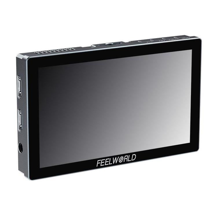 FEELWORLD P6X 5.5 inch Aluminium DSLR Camera Field Monitor Touch Screen 4K HDMI High Brightness 1000nit Monitor  - Black