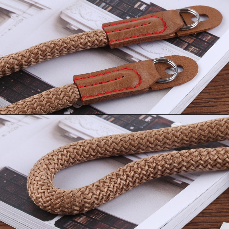 Vintage Cotton Soft Shoulder Neck Strap for Leica, Nikon, Fuji, Canon, Panasonic, Sony etc. Mini Cameras (Brown)