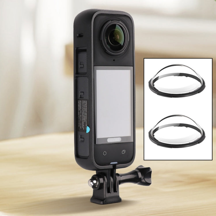 For Insta360 X4 PC Plastic Protective Frame with PC Lens Cover Guard  - Black