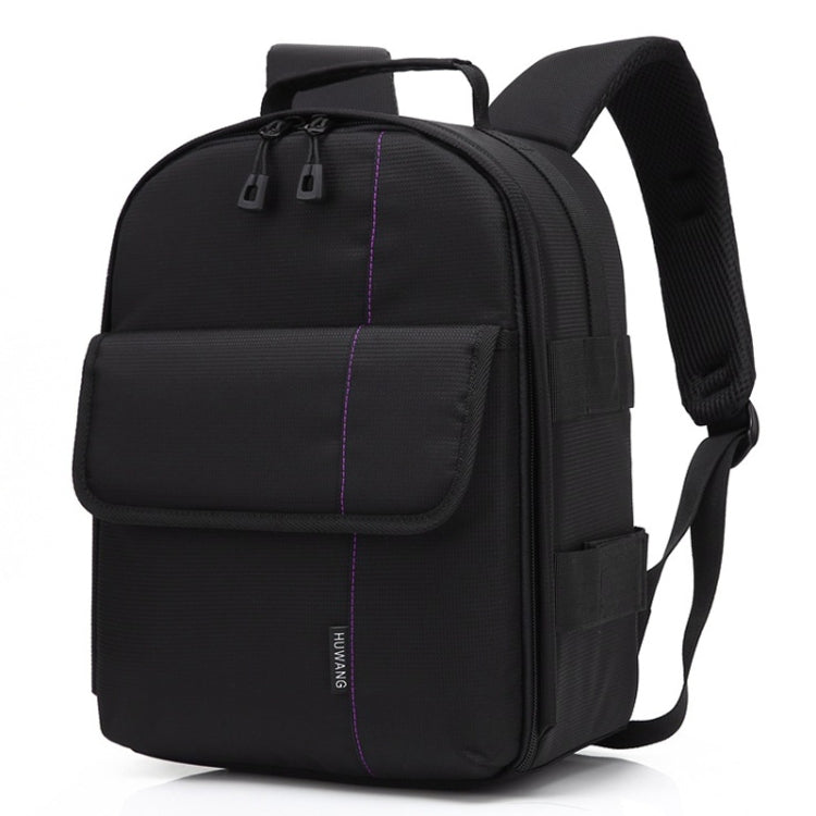 HUWANG Portable Waterproof Scratch-proof Polyester Surface Material Dual Shoulders Backpack Outdoor Sports Camera Bag