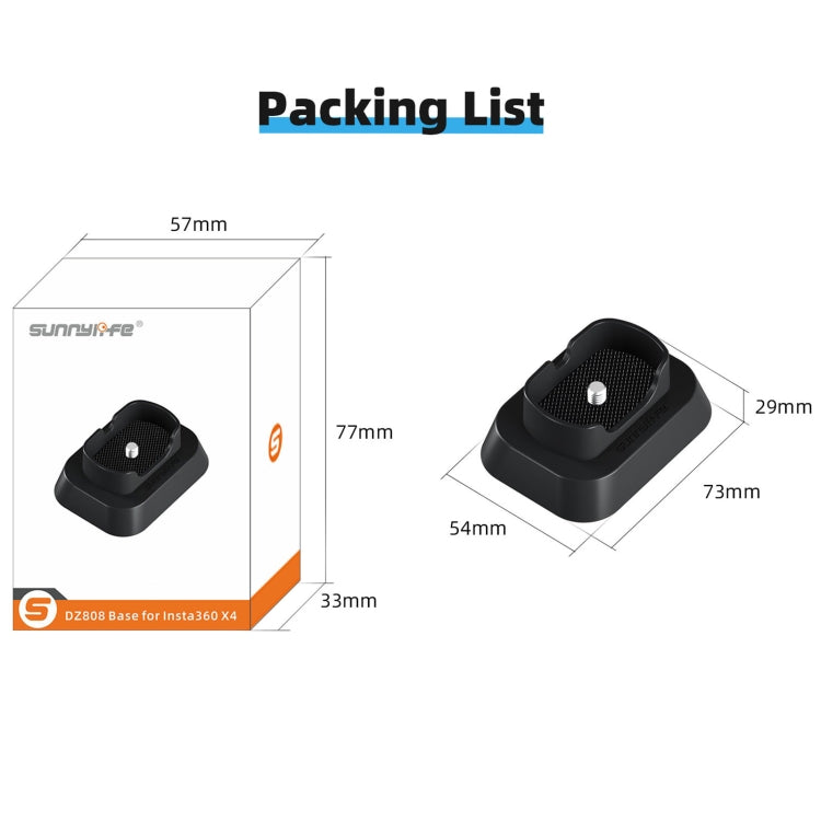 For Insta360 X4 Sunnylife Desktop Stand Base  - Black