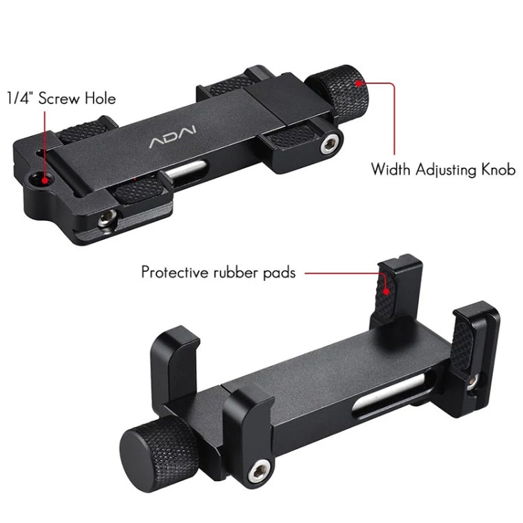 ADAI Portable Foldable Metal Clip Mobile Phone Holder Clamp Bracket