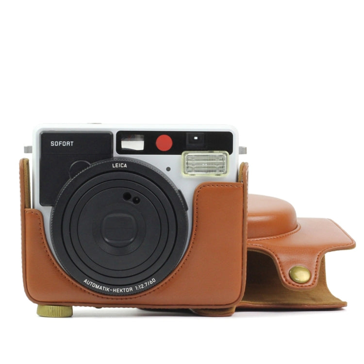 Vintage PU Leather Case Bag for Leica Sofort Camera (Brown)