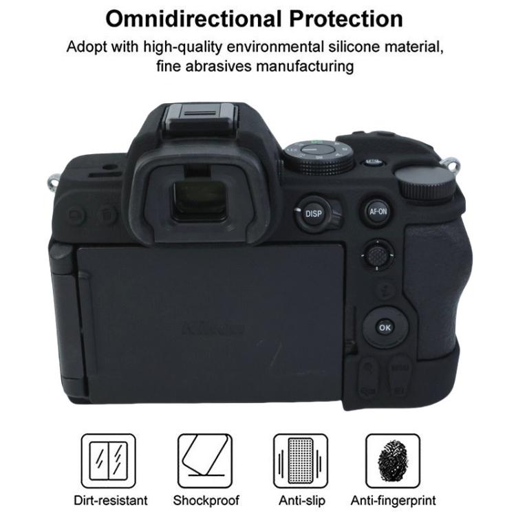 For Nikon Z5II Litchi Texture Soft Silicone Protective Cover