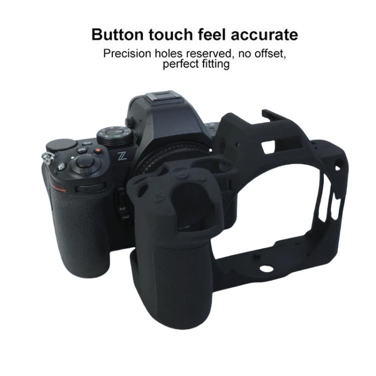 For Nikon Z5II Litchi Texture Soft Silicone Protective Cover