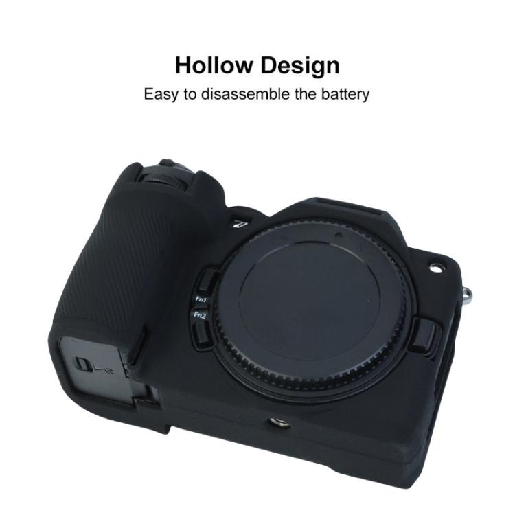 For Nikon Z5II Litchi Texture Soft Silicone Protective Cover