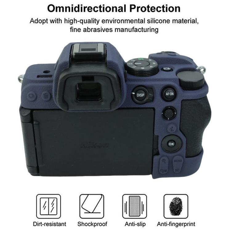 For Nikon Z5II Litchi Texture Soft Silicone Protective Cover