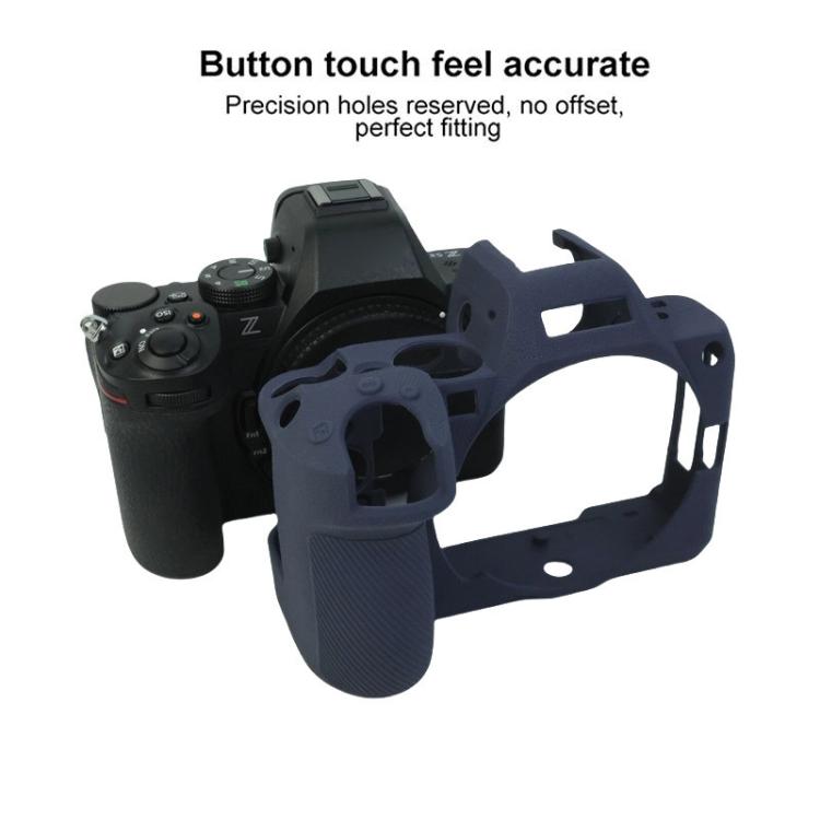 For Nikon Z5II Litchi Texture Soft Silicone Protective Cover