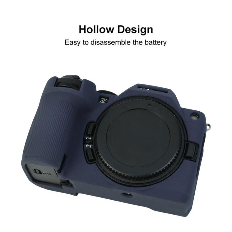 For Nikon Z5II Litchi Texture Soft Silicone Protective Cover