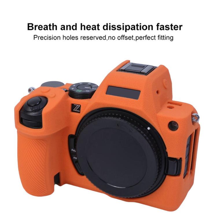 For Nikon Z5II Litchi Texture Soft Silicone Protective Cover