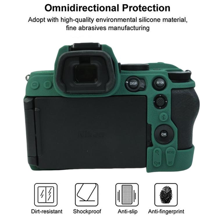 For Nikon Z5II Litchi Texture Soft Silicone Protective Cover