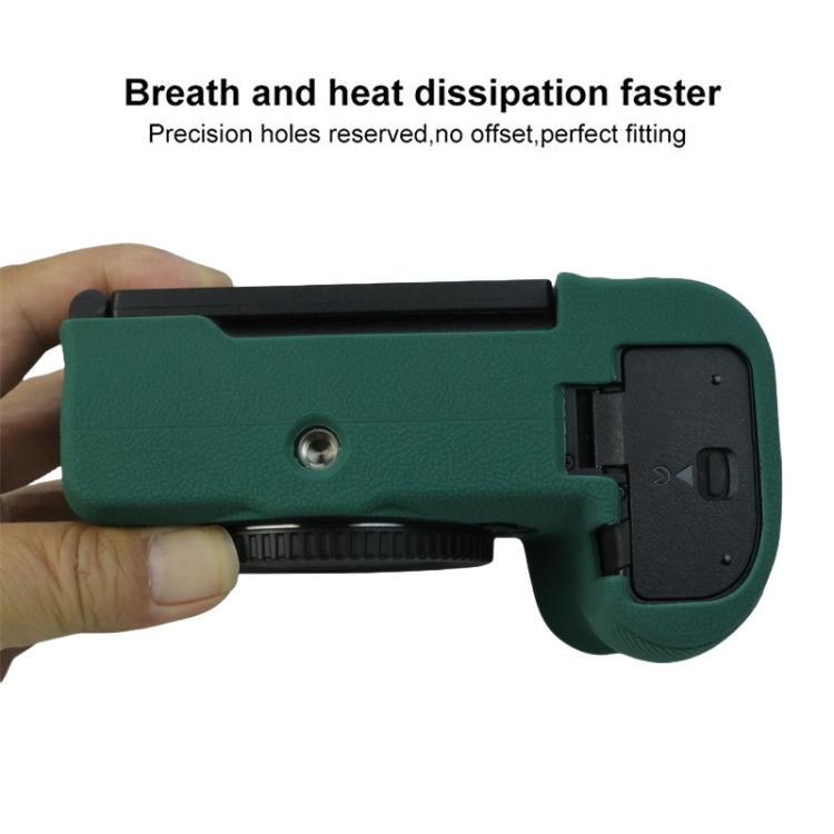 For Nikon Z5II Litchi Texture Soft Silicone Protective Cover