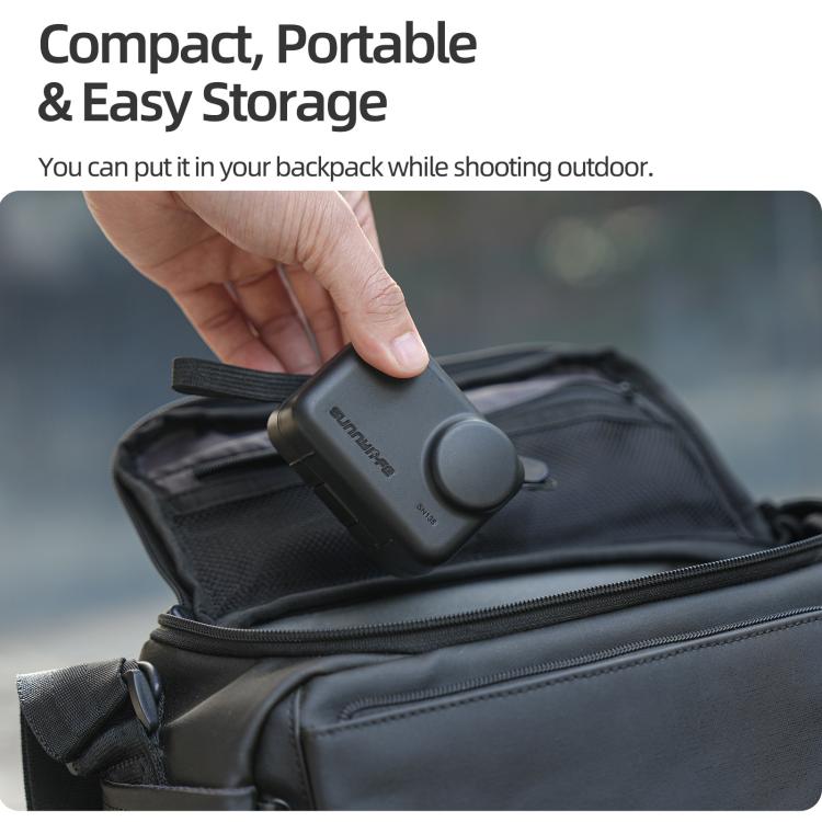 For Insta360 GO Ultra Sunnylife Portable Protective Case Shock-proof Dust-proof Storage Box with Lanyard  - Black