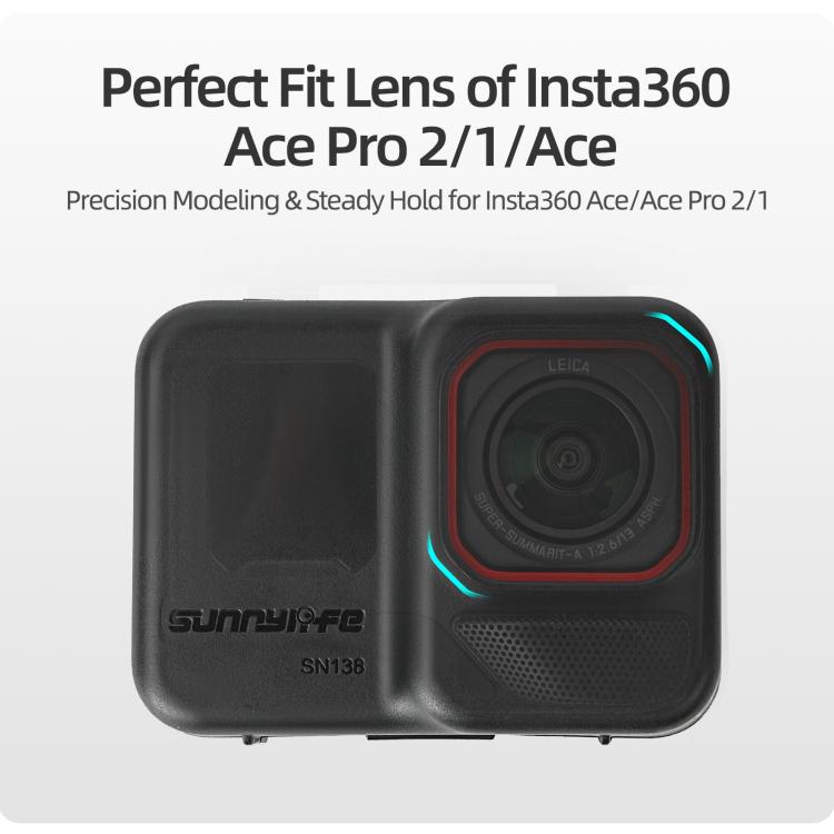 For Insta360 Ace / Ace Pro 2 / 1 Sunnylife Portable Protective Case Shock-proof Dust-proof Storage Box with Lanyard  - Black