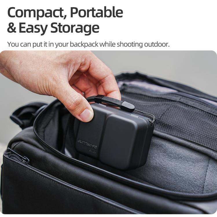 For Insta360 Ace / Ace Pro 2 / 1 Sunnylife Portable Protective Case Shock-proof Dust-proof Storage Box with Lanyard  - Black
