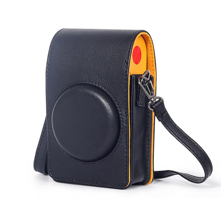 Vertical Full Body Camera Vegan Leather Case Bag with Strap For Kodak MINI SHOT 2 ERA MS200