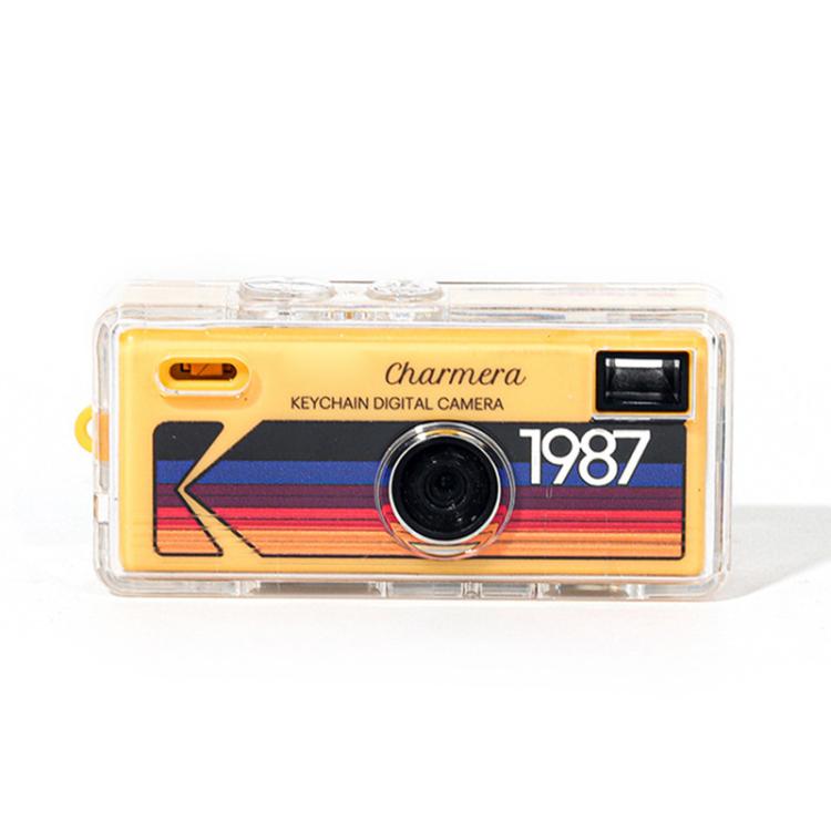 For Kodak Charmera 1987 Clear Crystal Shell Protective Case with Strap  - Transparent