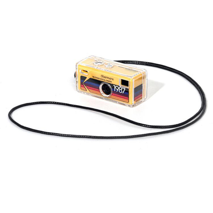 For Kodak Charmera 1987 Clear Crystal Shell Protective Case with Strap  - Transparent