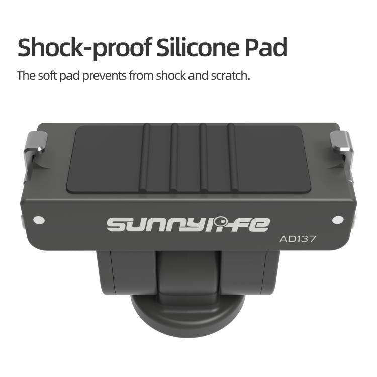 For Insta360 GO Ultra Sunnylife Magnetic Quick Release Adapter Mount 1/4 Interface 180 Tilt Adjustable Selfie Stick Adapter Stand  - Black