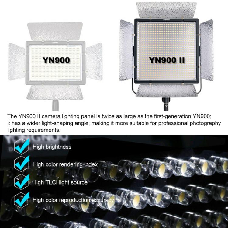 YONGNUO YN900 II 900pcs LED Illumination Dimming Studio 3200-5600K Video Light