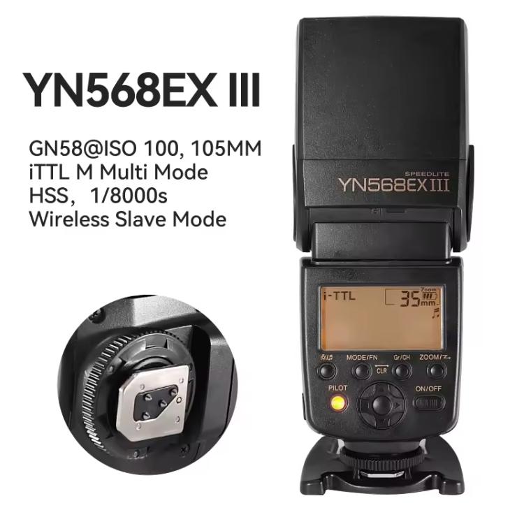 YONGNUO YN568EX III Wireless Flash Speedlite Master TTL Slave For Nikon  - Black