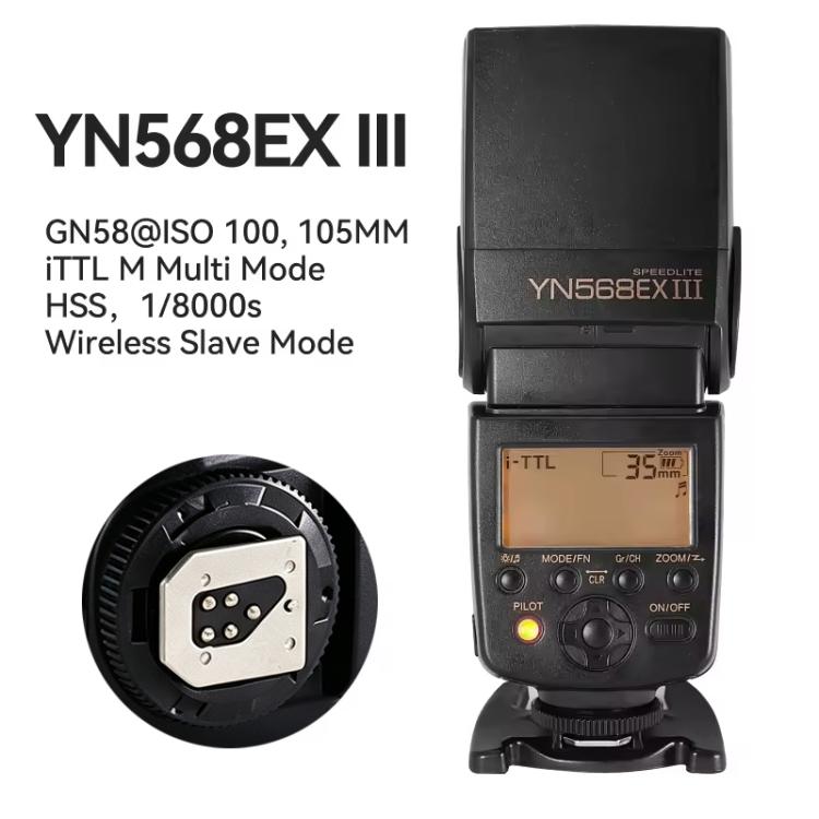 YONGNUO YN568EX III Wireless Flash Speedlite Master TTL Slave For Canon  - Black