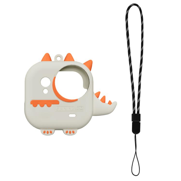 For Insta360 GO Ultra STARTRC Cute Dragon Silicone Protective Cover with Lanyards  - Orange White
