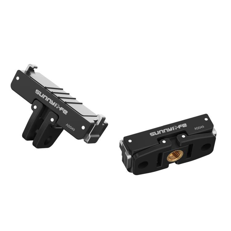 For Insta360 GO Ultra Sunnylife Magnetic Quick Release Adapter Mount Foldable Base Dual-Claws 1/4 Adapter  - Black