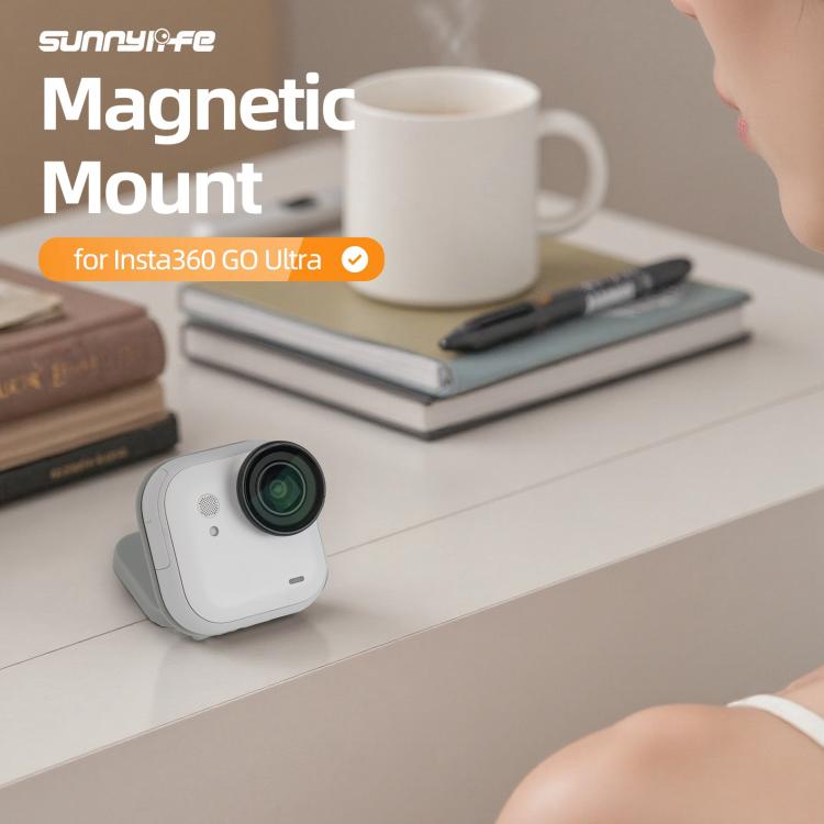 For Insta360 GO Ultra Sunnylife Magnetic Mount Tabletop Base Bracket  - Grey
