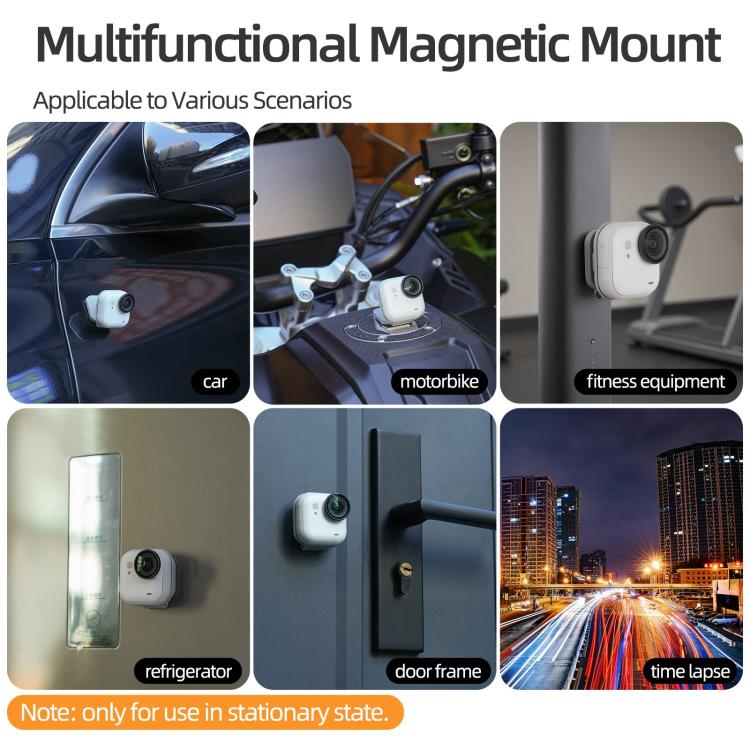 For Insta360 GO Ultra Sunnylife Magnetic Mount Tabletop Base Bracket  - Grey