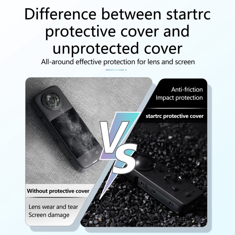 For Insta360 X5 / X4 Screen Lens Protective Cover  - Black