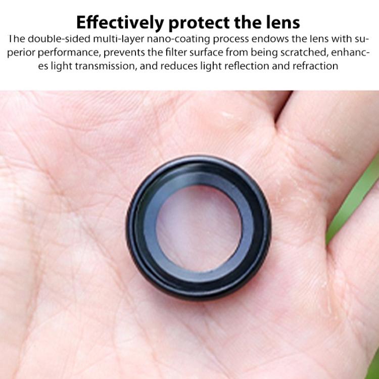 For Insta360 GO Ultra Aluminum Alloy HD Glass Lens Protector  - Black