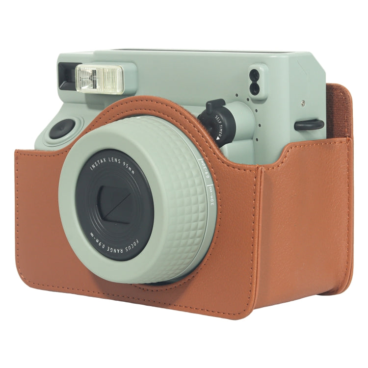 For FUJIFILM Instax WIDE 400 Full Body Leather Case Bag with Strap