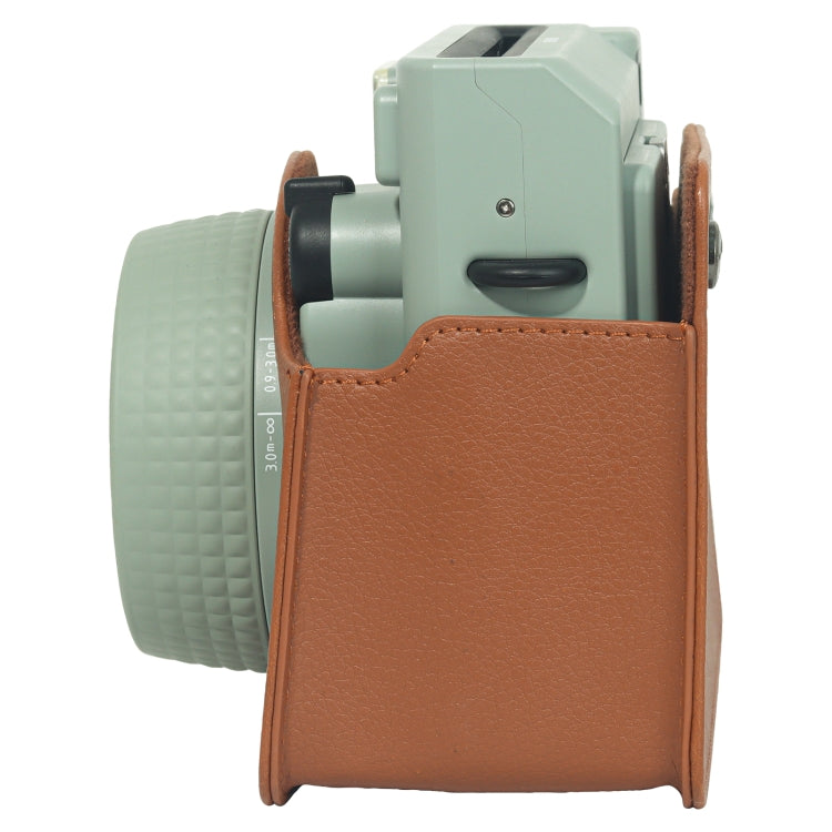 For FUJIFILM Instax WIDE 400 Full Body Leather Case Bag with Strap