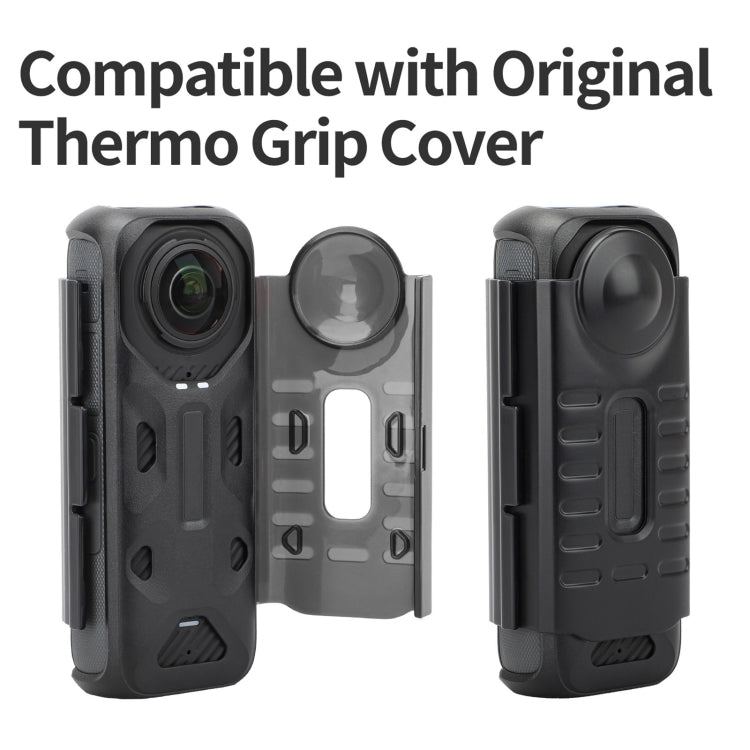 For Insta360 X4 Sunnylife Integrated Lens Screen Protective Cover  - Transparent Black