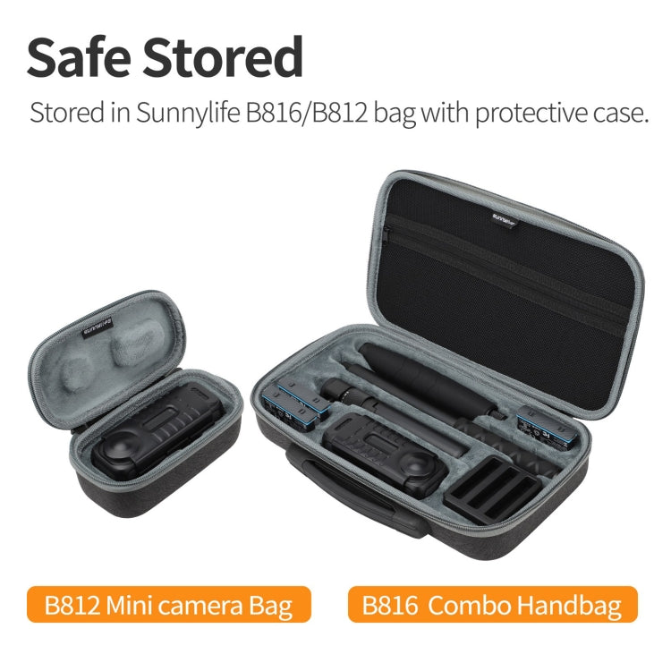 For Insta360 X4 Sunnylife Integrated Lens Screen Protective Cover  - Transparent Black
